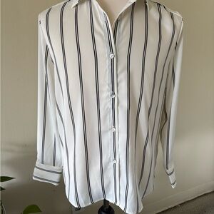 Rachel Zoe Ivory and Black Striped Top